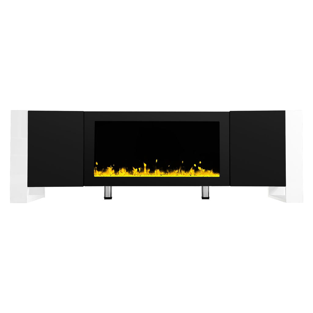Modern TV Stand With 34.2' Non-Heating Electric Fireplace