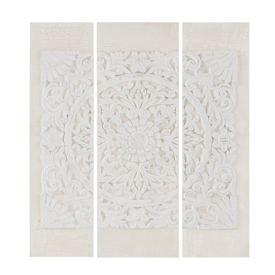 Triptych 3-Piece Dimensional Resin Canvas Wall Art Set
