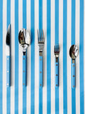 Set of 10 Dopamine Stainless Steel Rivet Flatware, Contemporary Bistrot Style Cutlery