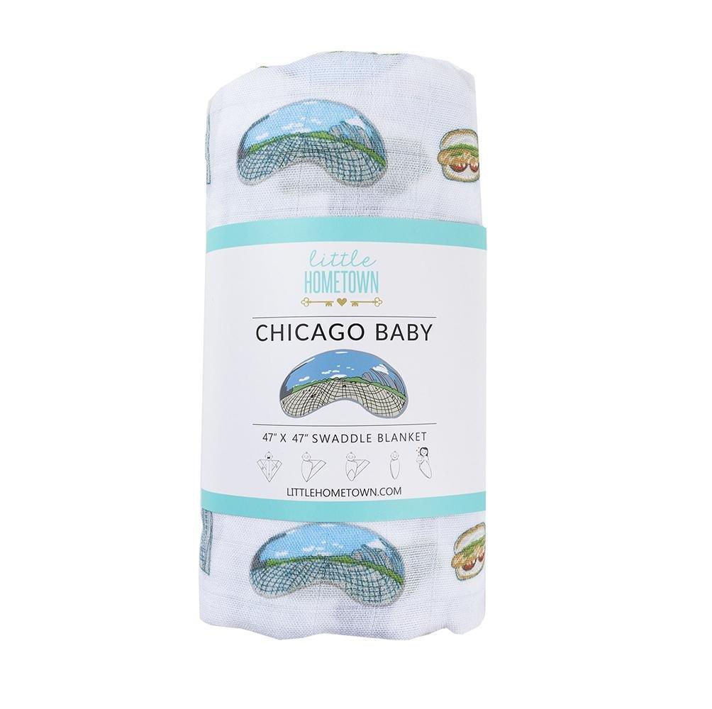 Chicago Baby Muslin Swaddle Blanket