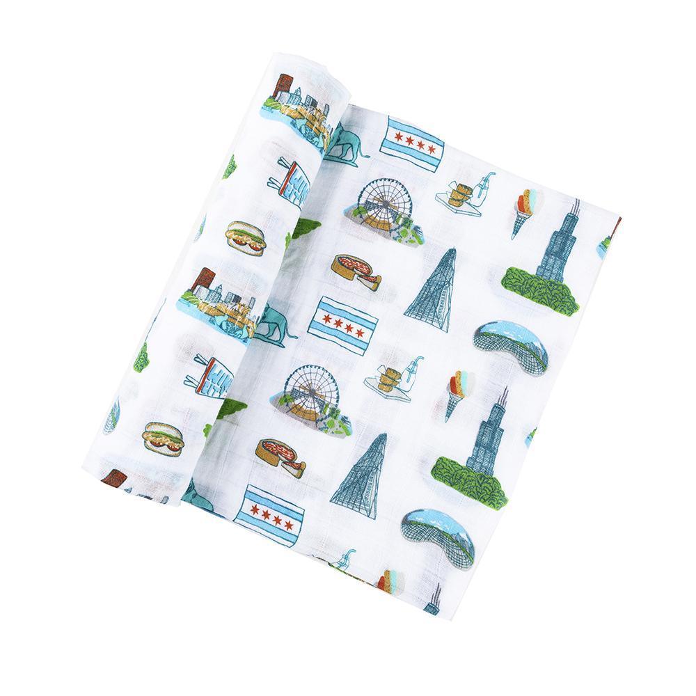 Chicago Baby Muslin Swaddle Blanket