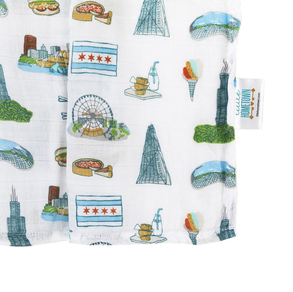 Chicago Baby Muslin Swaddle Blanket