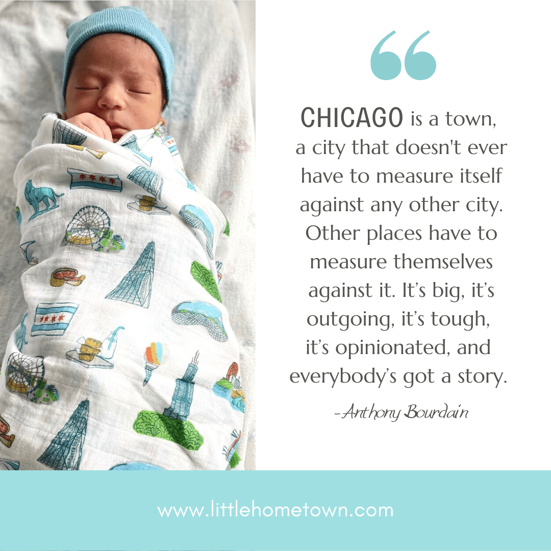 Chicago Flag Baby Gift Bundle