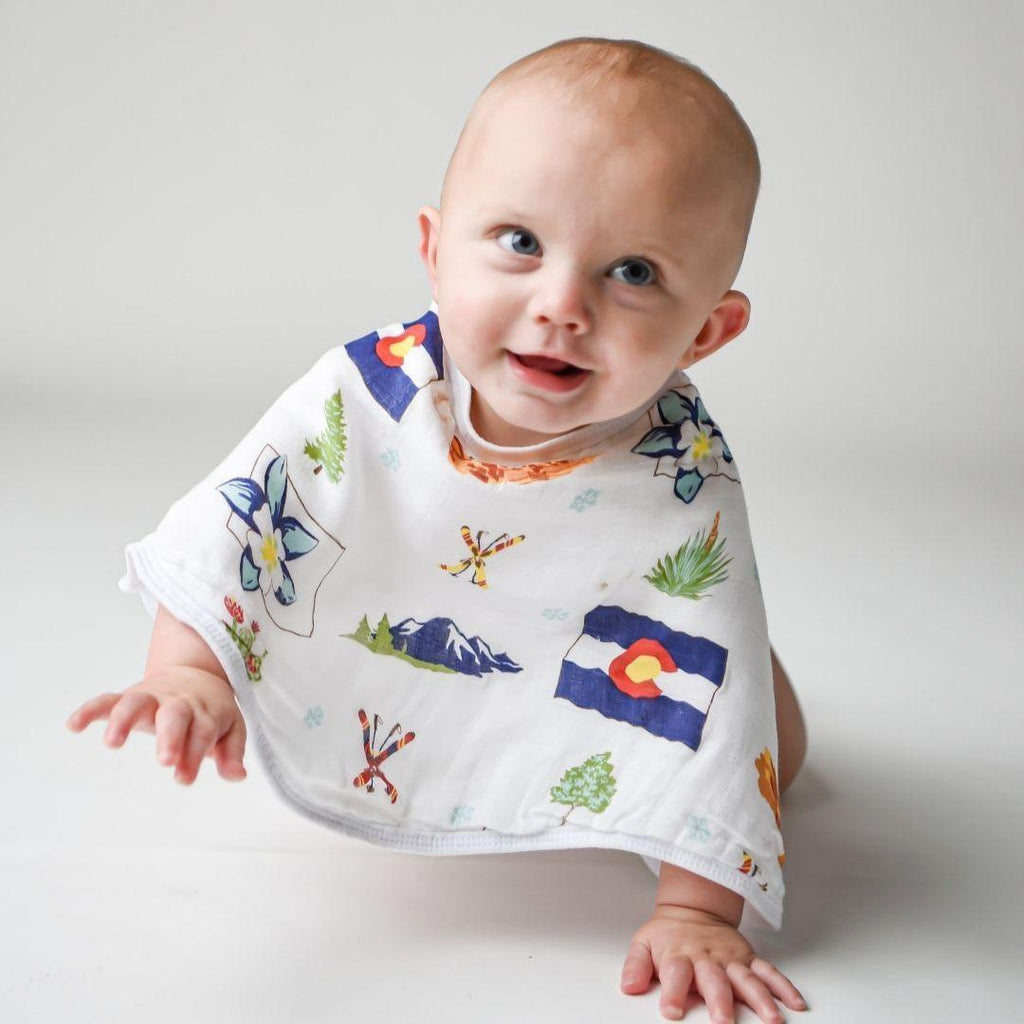 Colorado Baby 2-in-1 Combo Baby Burp Cloth and Wraparound Snappable Bib