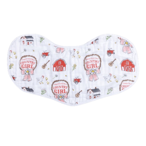 Country Girl 2 in 1 Burp Cloth and Bib Combo