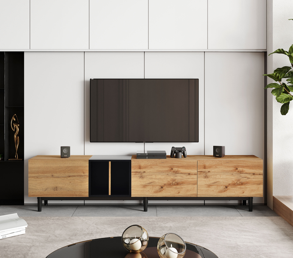 Modern Natural Wood Color TV Stand
