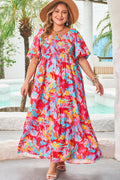 Rachel Plus Size Puff Sleeve Square Neck Dress - Threaded Pear