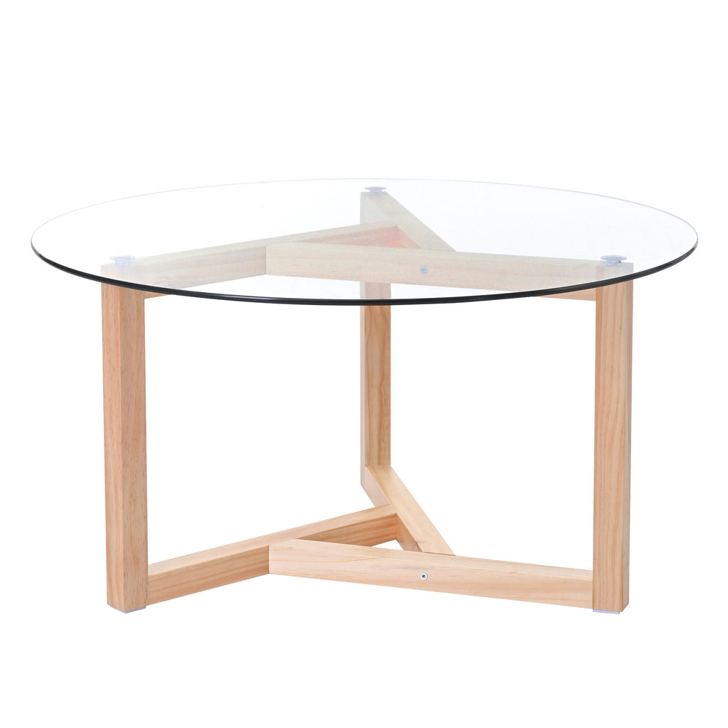 Round Glass Modern Coffee Table