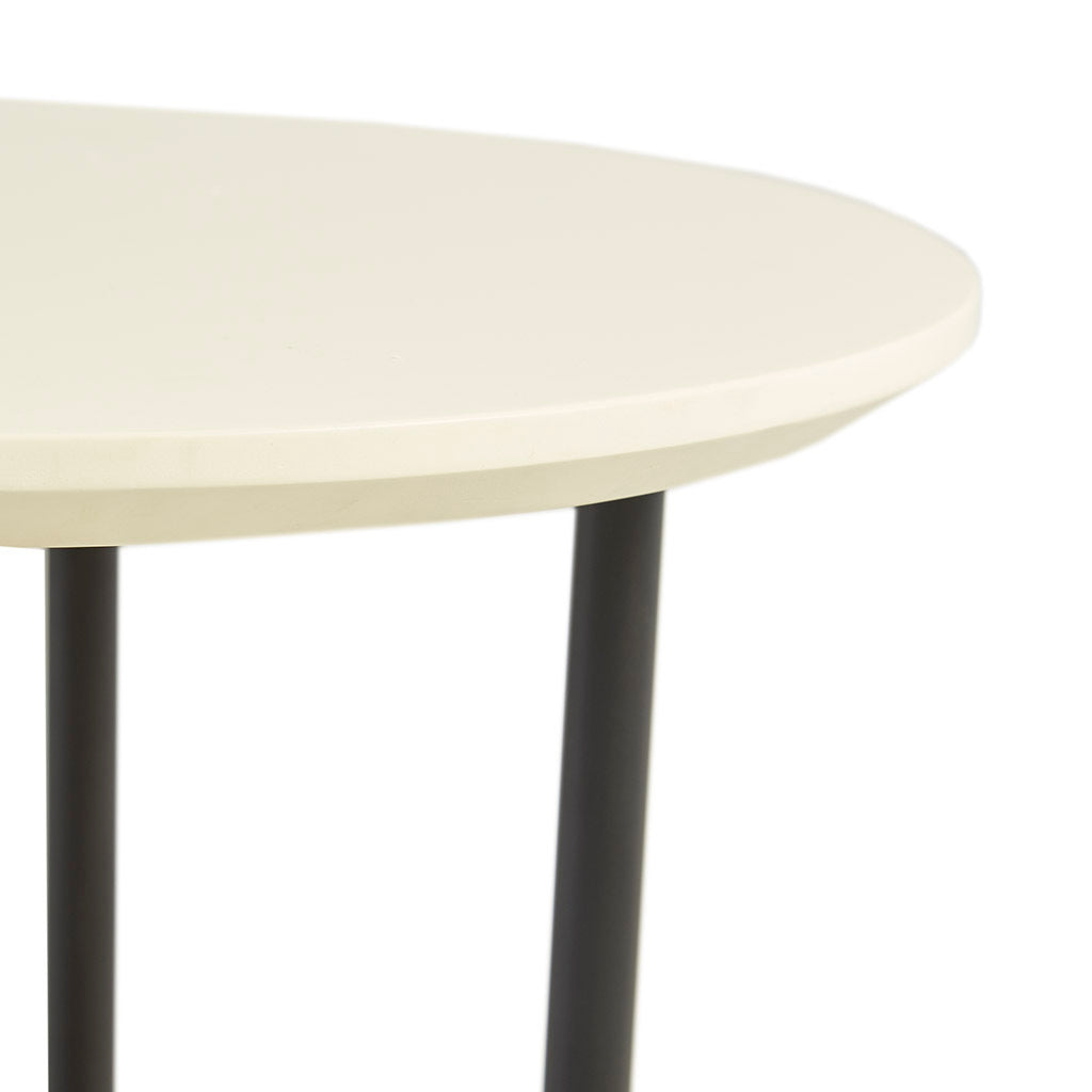 White/Natural End Table