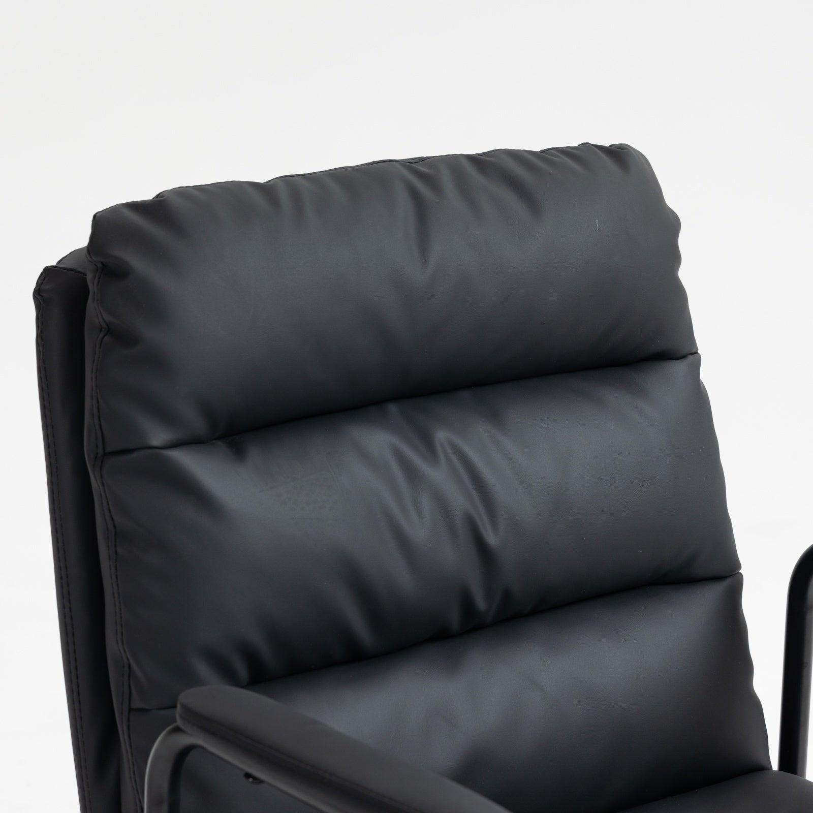 Mid Back Ergonomic PU Leather Rolling Swivel Chair