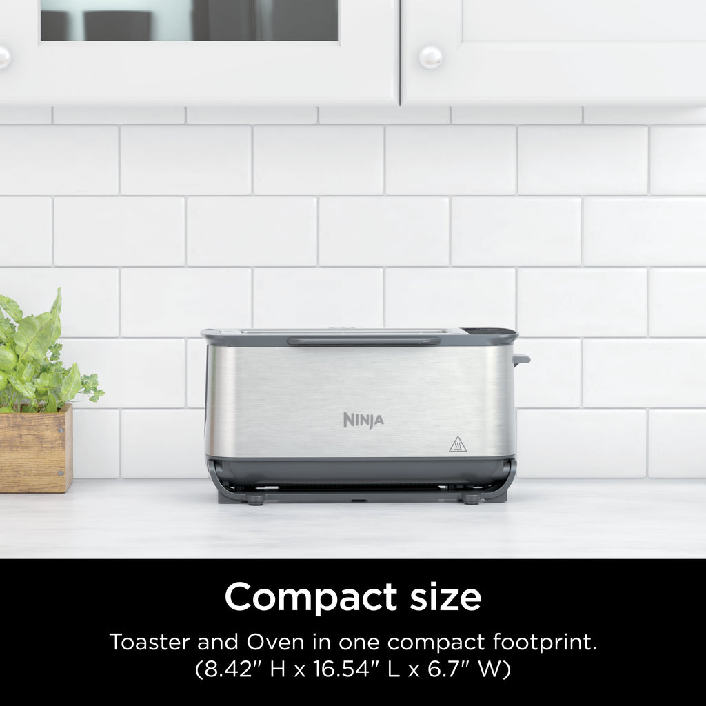 Ninja Foodi 2-in-1 Flip Toaster Oven ST100 in Stainless Steel