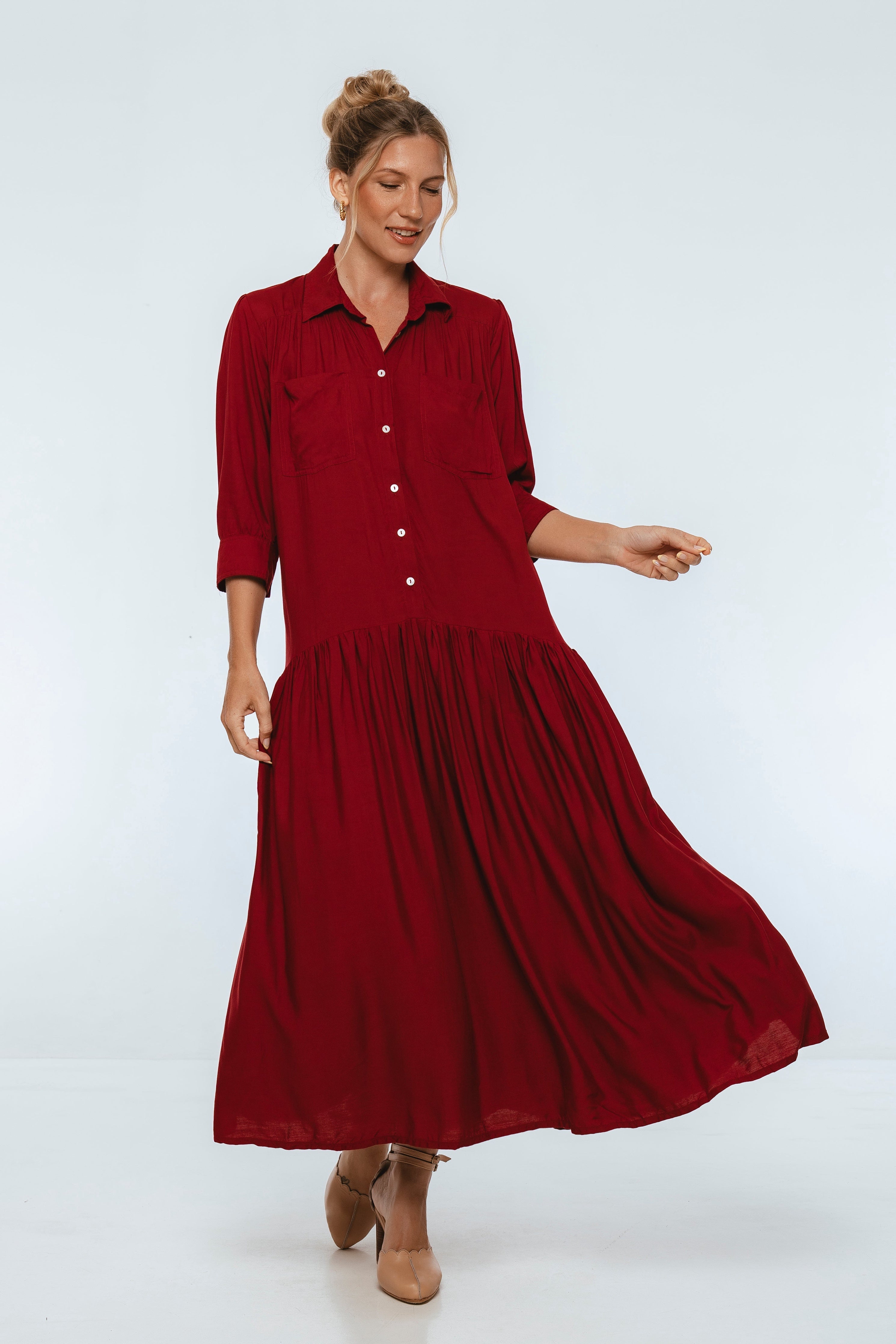 Colette Long Sleeve Shirt Dress