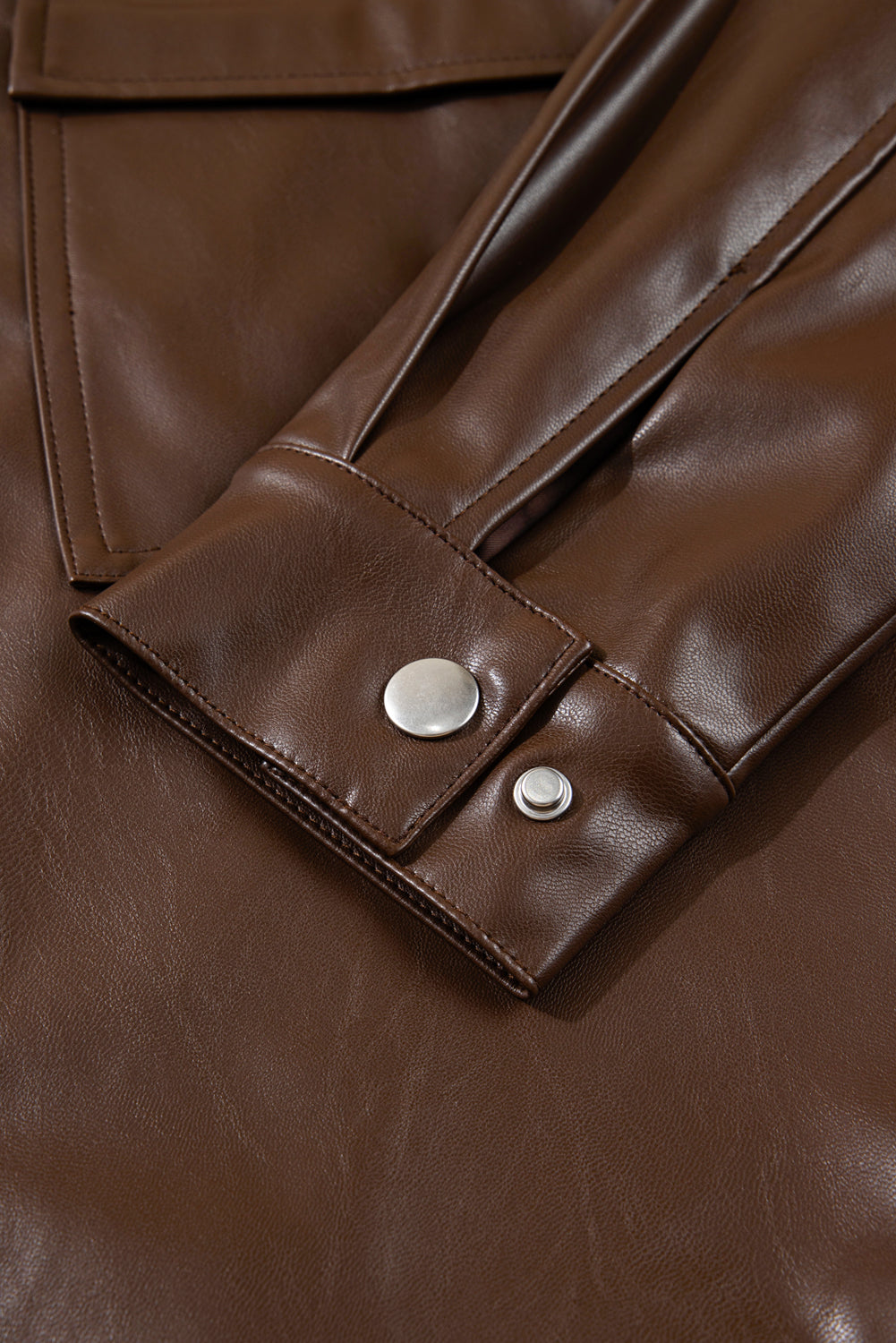 Mila Drawstring Hem Leather Jacket - Threaded Pear