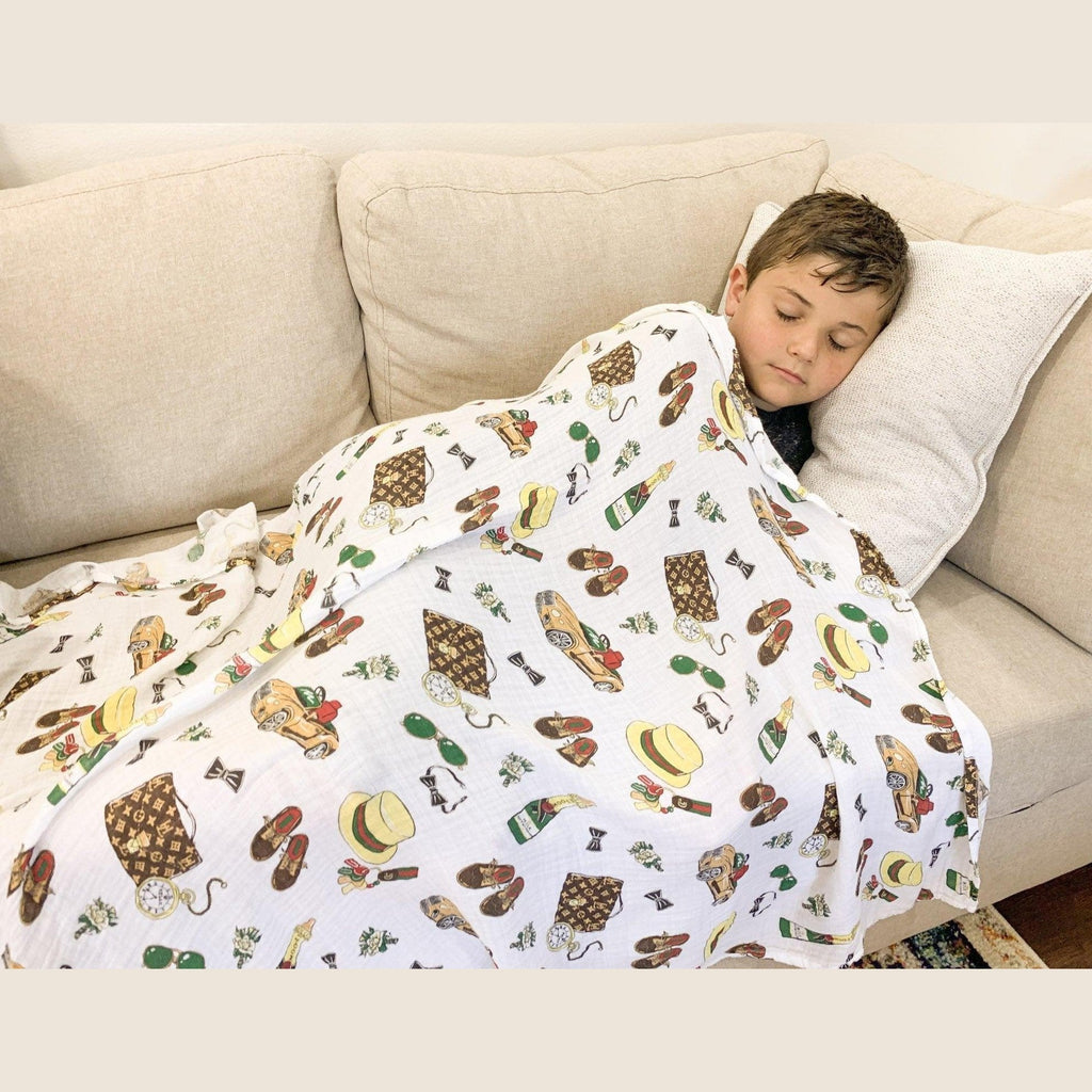 Dapper Napper Baby Muslin Swaddle Blanket