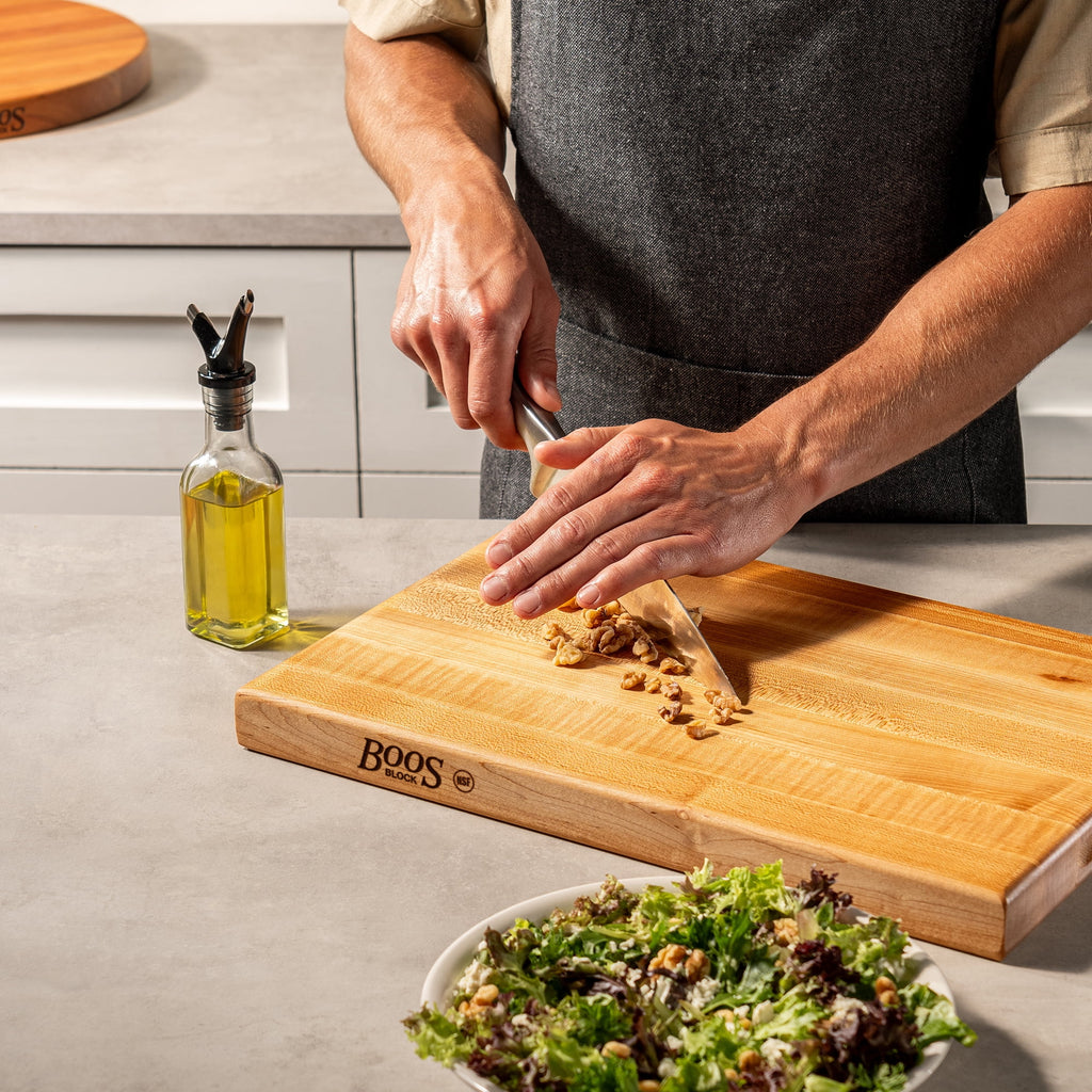 John Boos R-Board Reversible Wood Cutting Board, 18" x 12" x 1 1/2", Maple