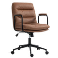 Mid Back PU Leather Home Office Chair