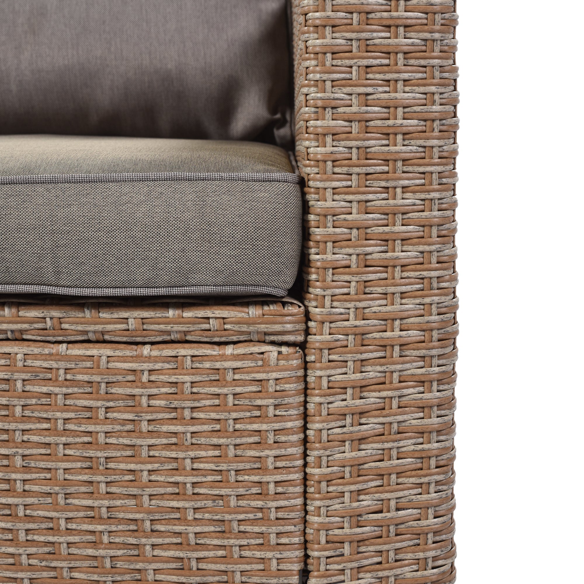 4-Piece Conversation Sofa Set With Beige Cushions
