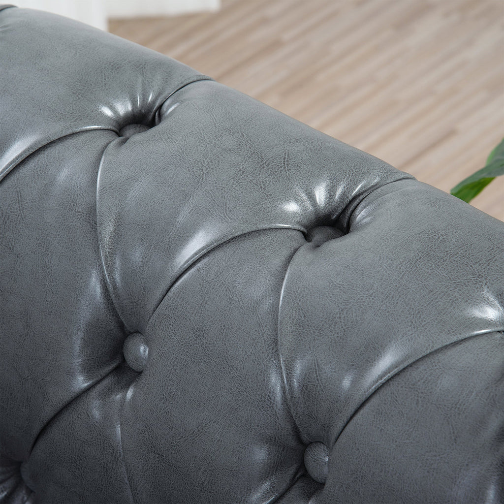 Rolled Arm Chesterfield 3 Seater Sofa