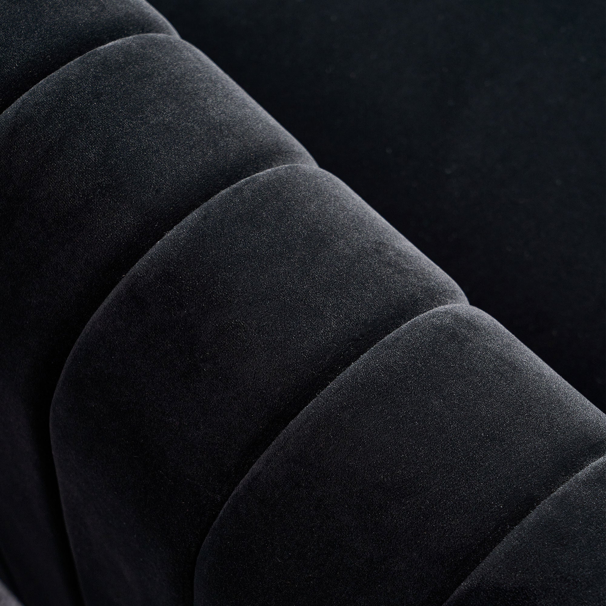 Modern Velvet Sofa in Black