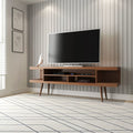 Manhattan Comfort Utopia 70" TV Stand With Splayed Wooden Legs