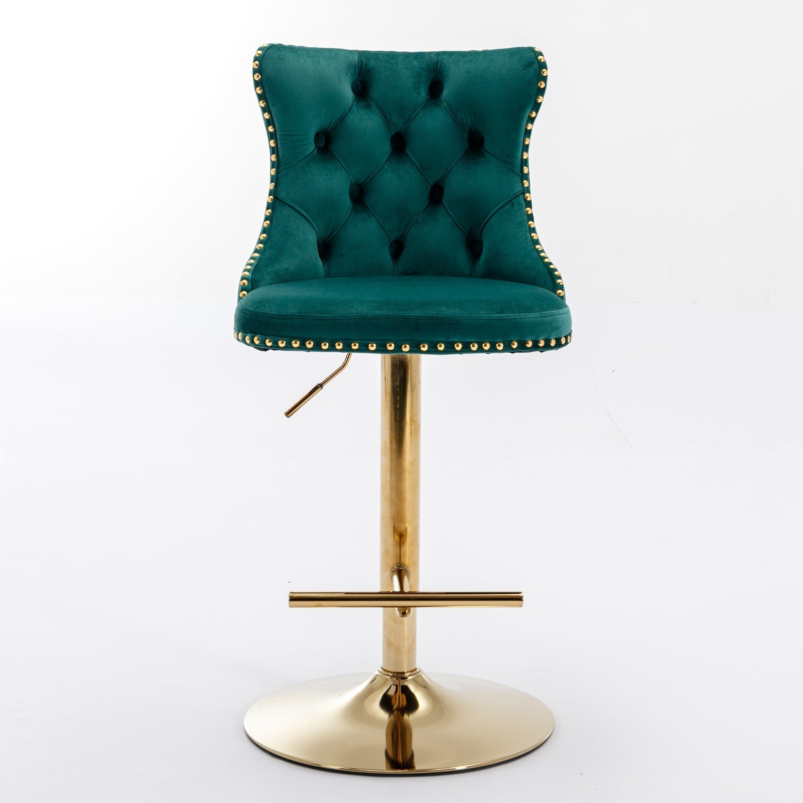 Golden Swivel Velvet Barstools