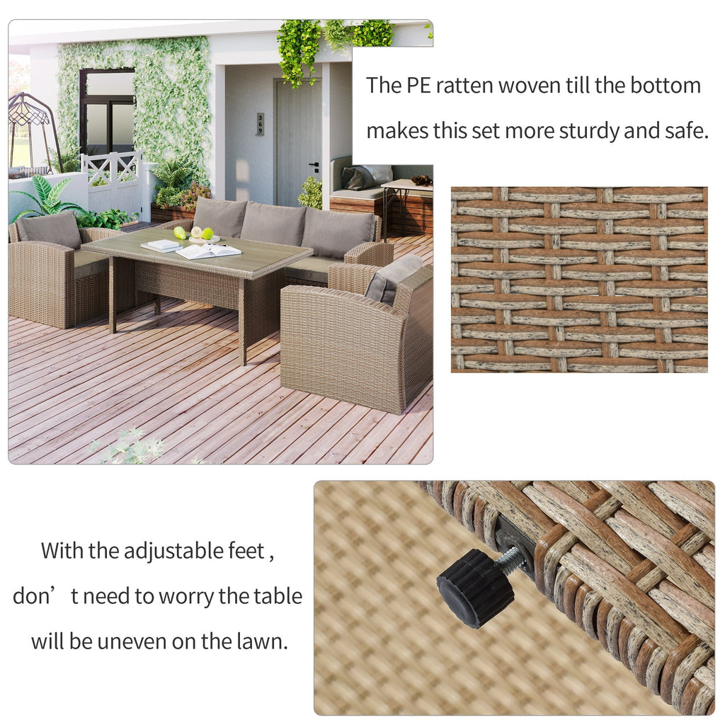 4-Piece Conversation Sofa Set With Beige Cushions
