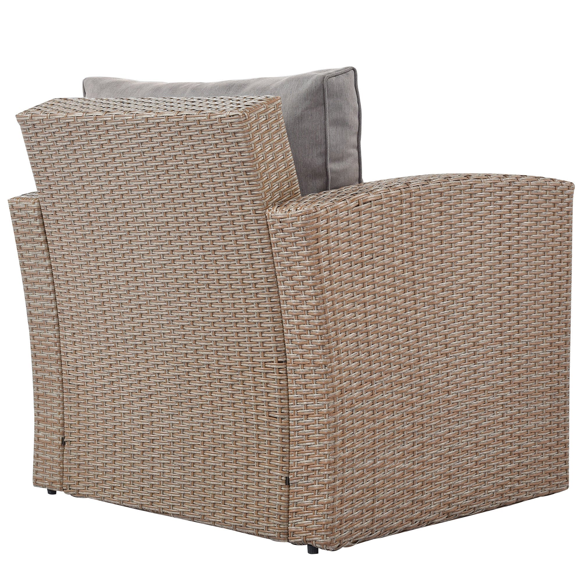 4-Piece Conversation Sofa Set With Beige Cushions