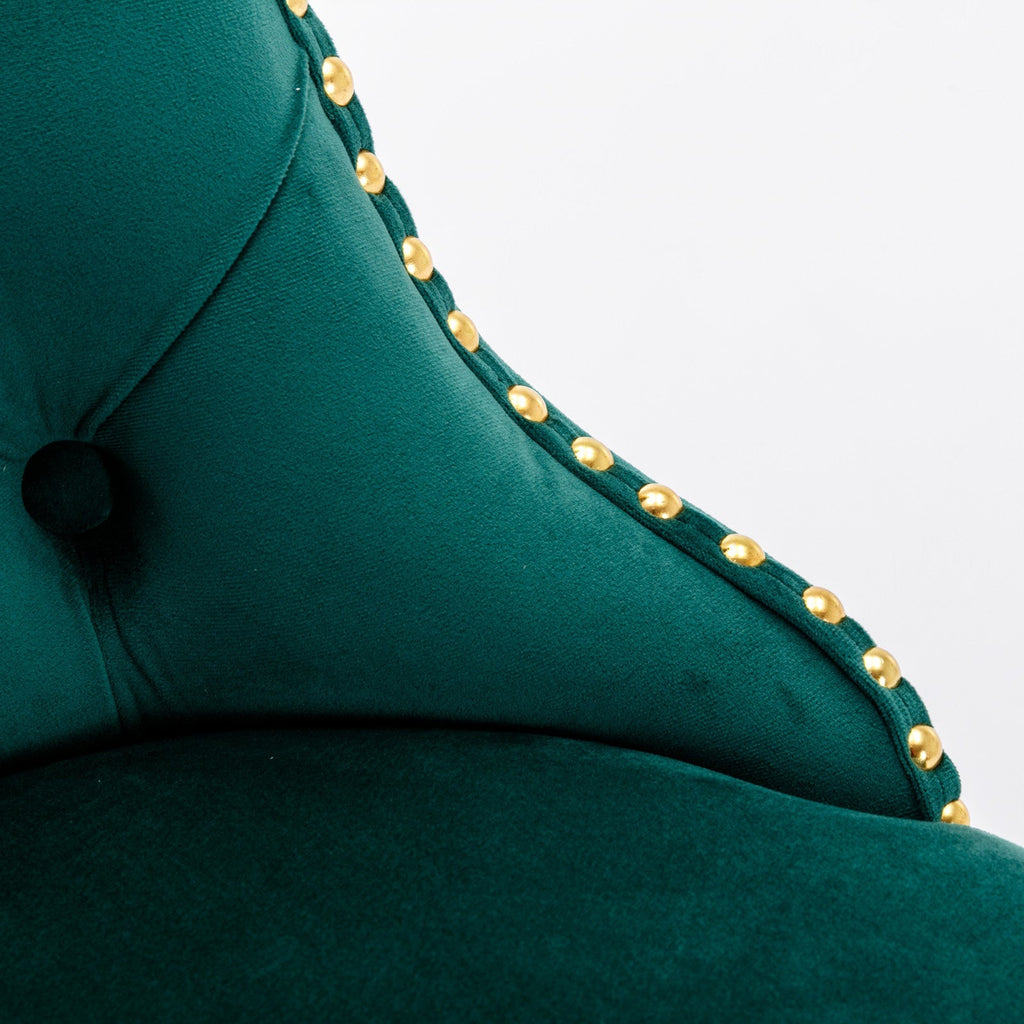Golden Swivel Velvet Barstools