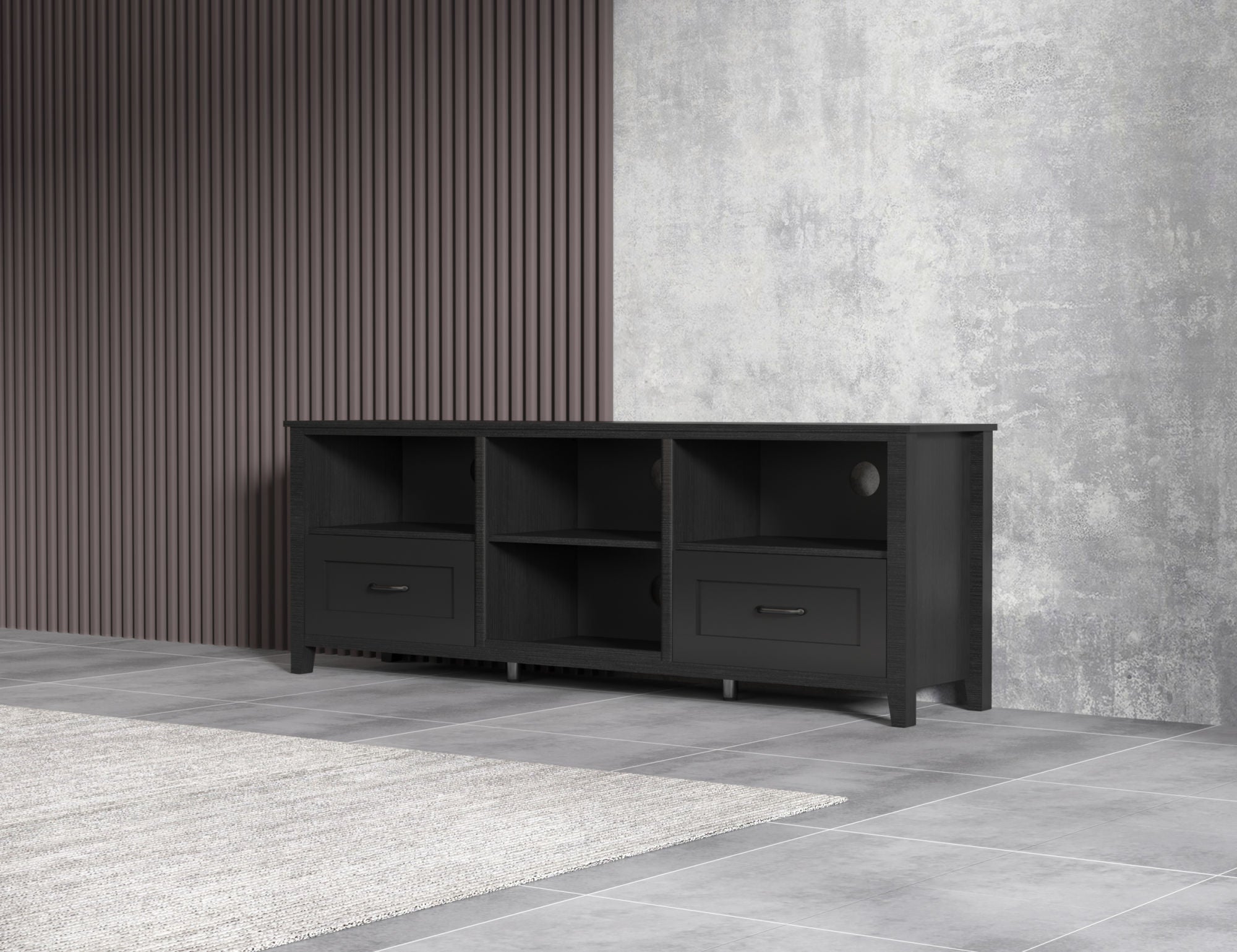 Black TV Stand for Living Room and Bedroom