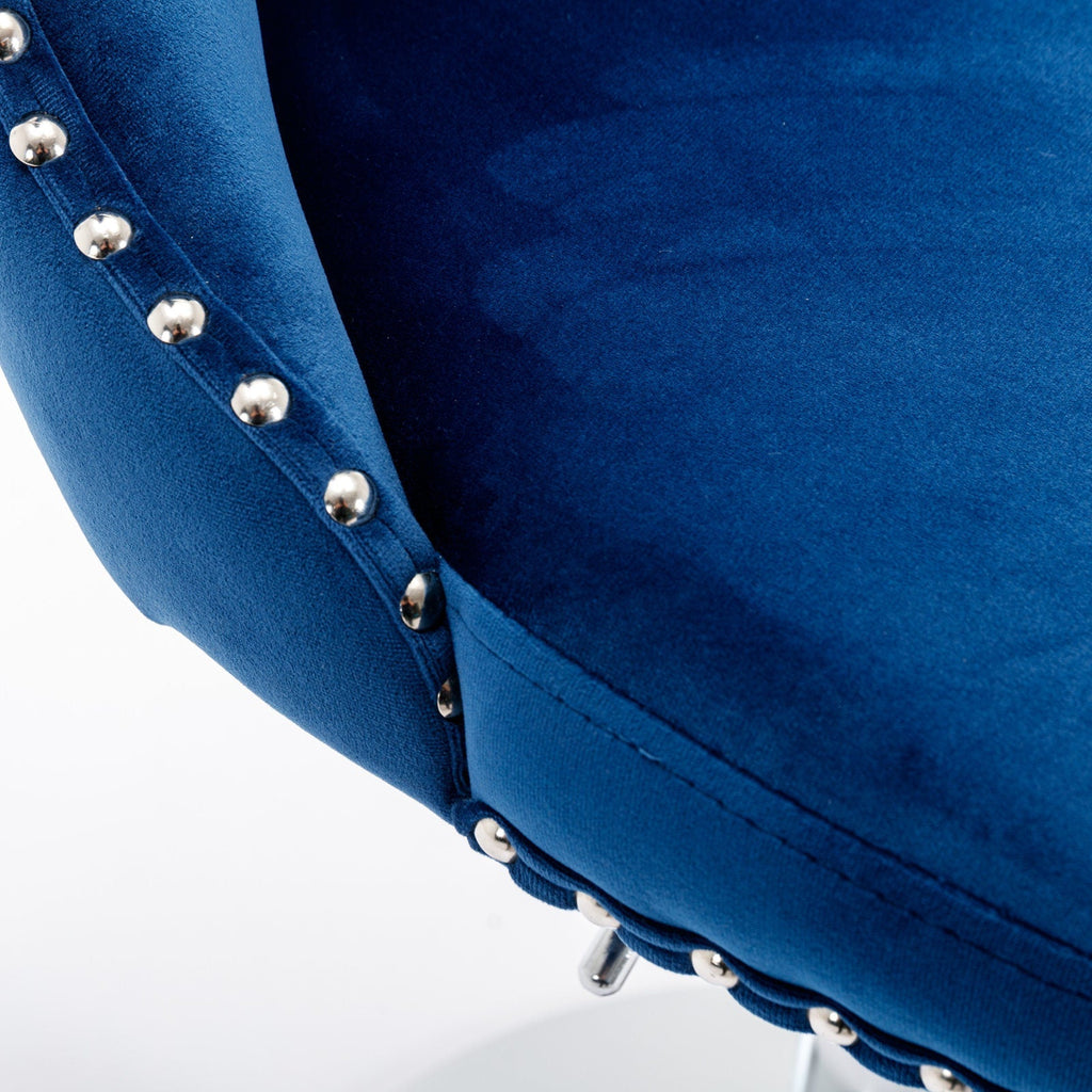 Set of 2  Swivel Velvet Barstools