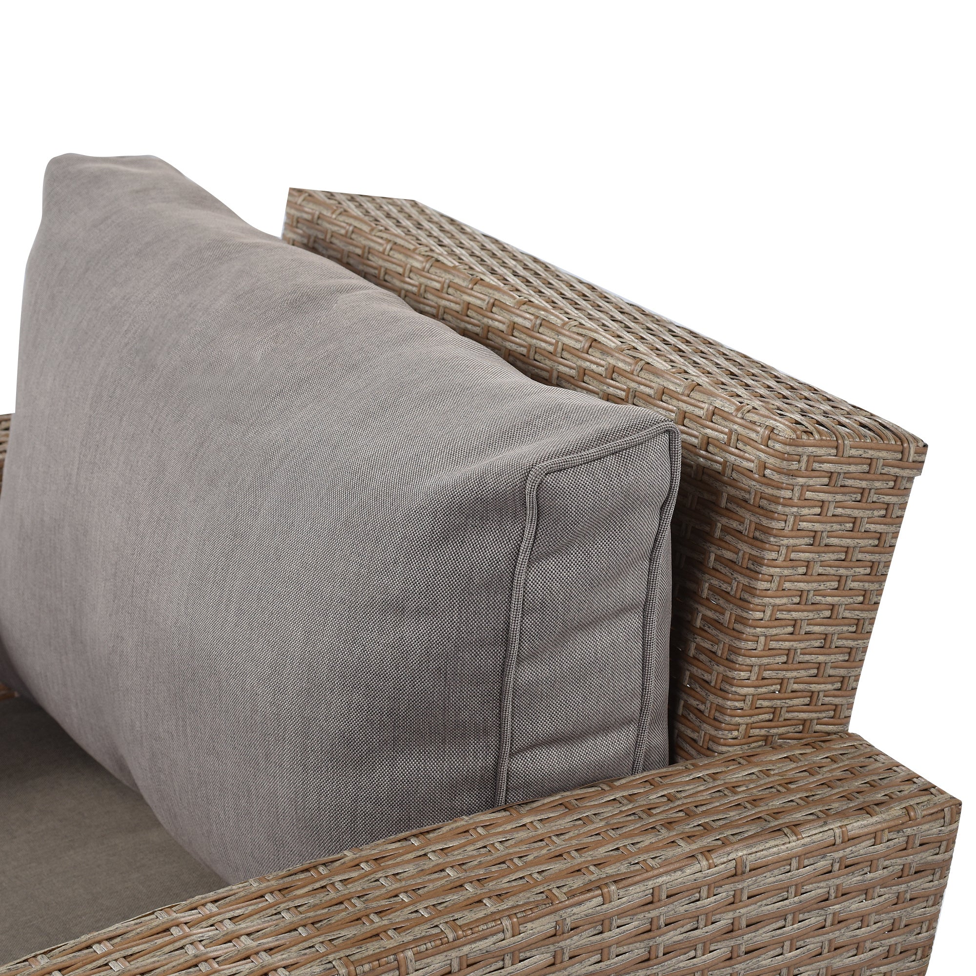 4-Piece Conversation Sofa Set With Beige Cushions