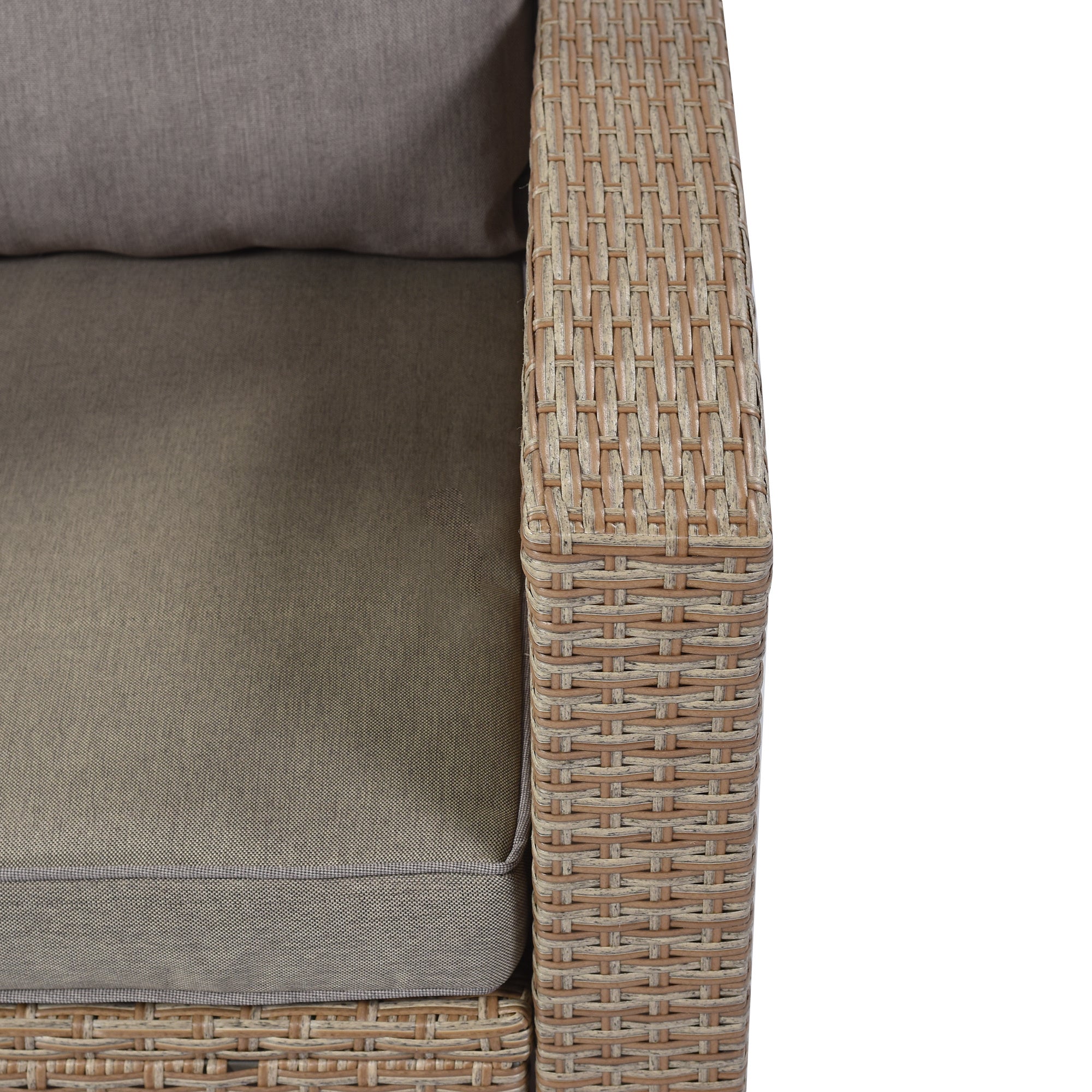 4-Piece Conversation Sofa Set With Beige Cushions