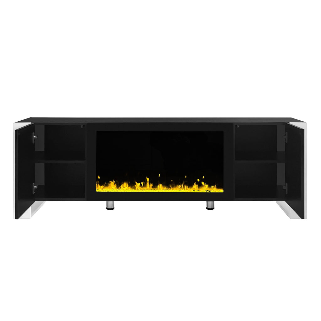 Modern TV Stand With 34.2' Non-Heating Electric Fireplace
