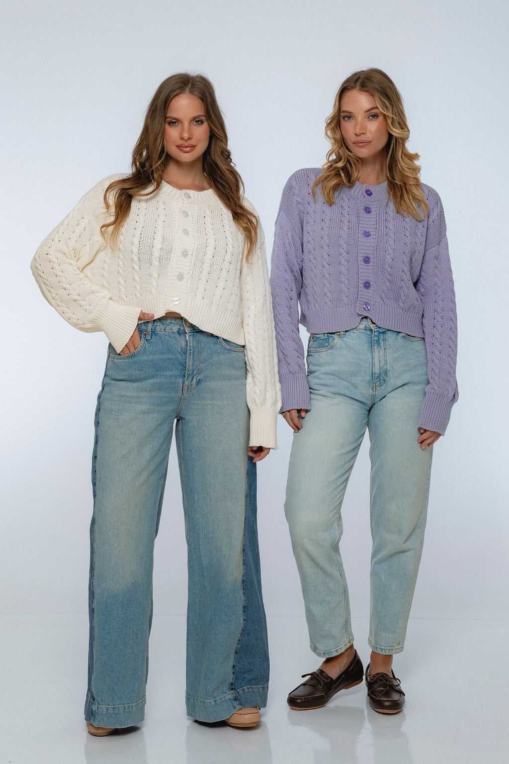 Parisse Cropped Knitted Cardigan