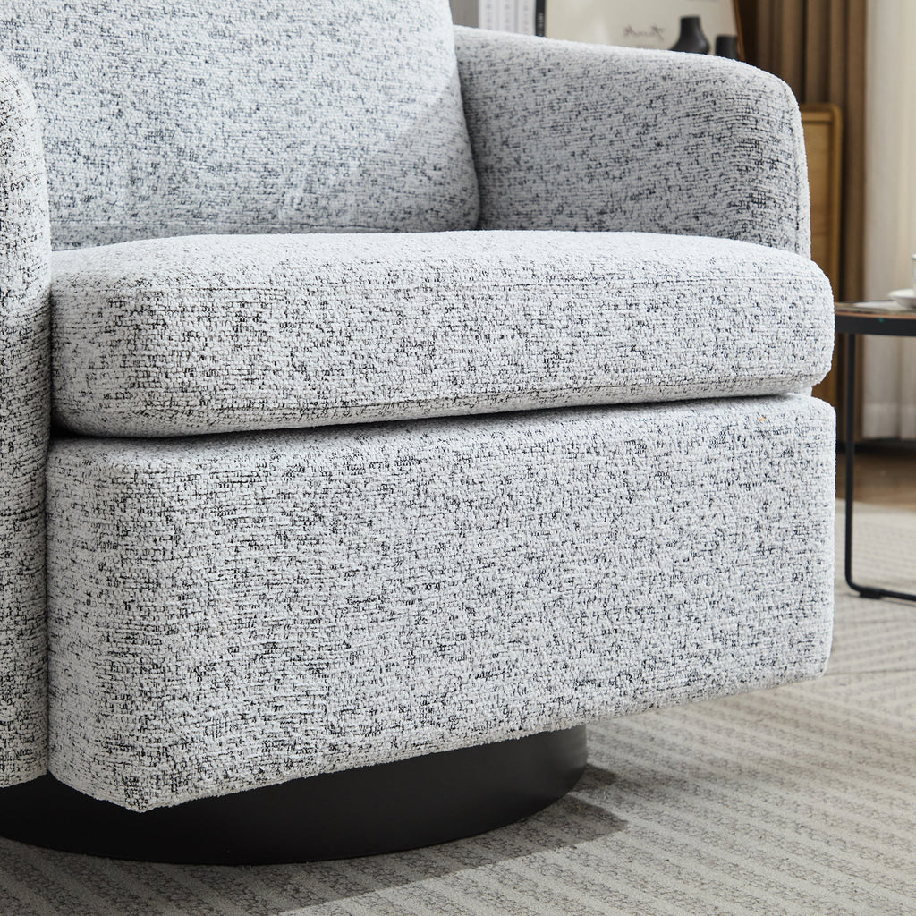 31.5"W  Comfy Round Swivel Accent Chair