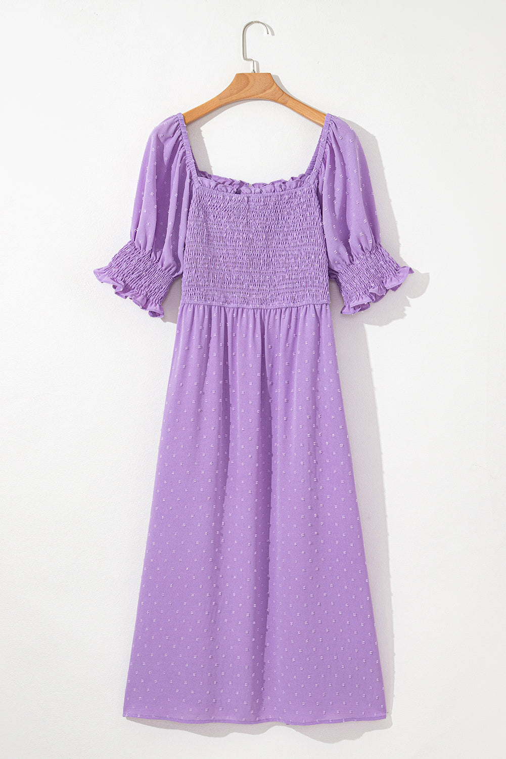 Marley Plus Size Swiss Dot Smocked Dress - Threaded Pear
