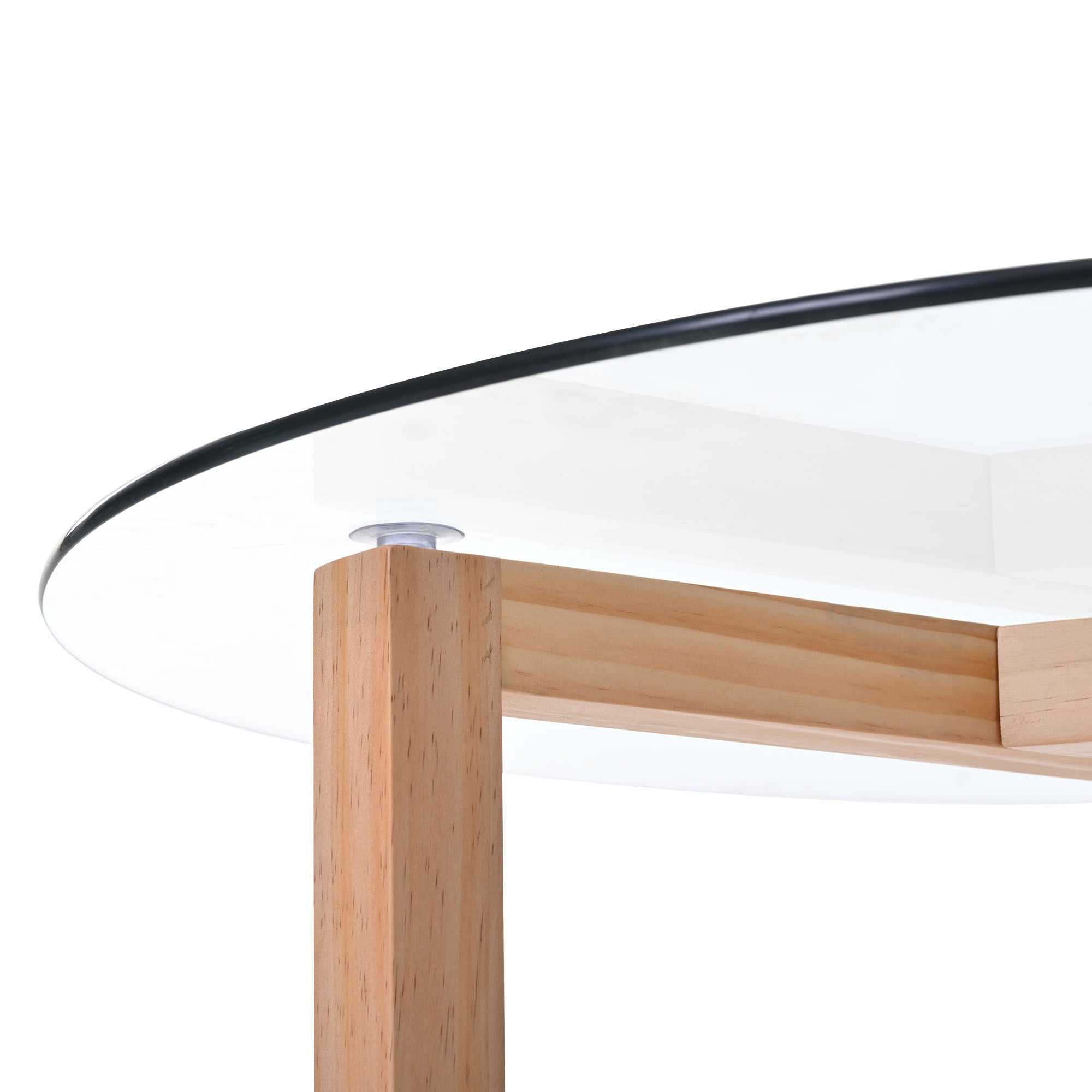Round Glass Modern Coffee Table