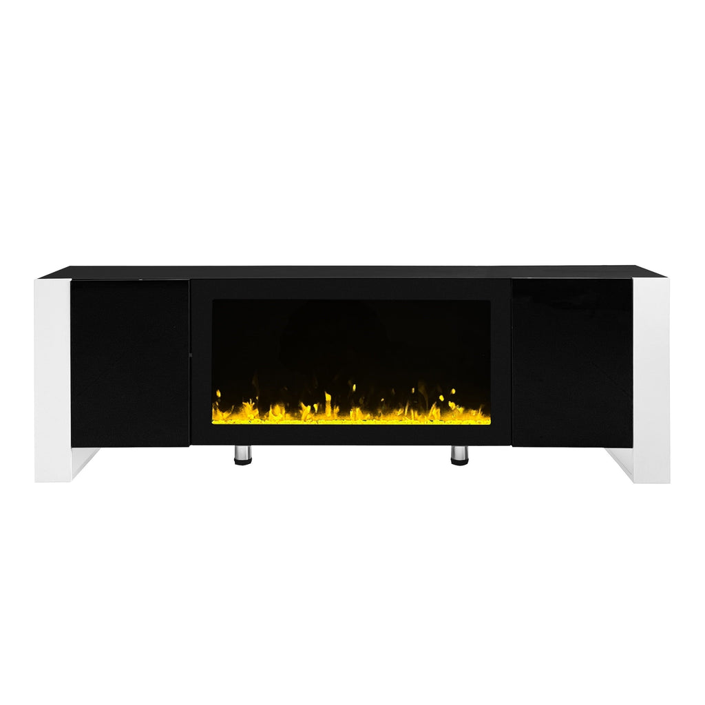 Modern TV Stand With 34.2' Non-Heating Electric Fireplace