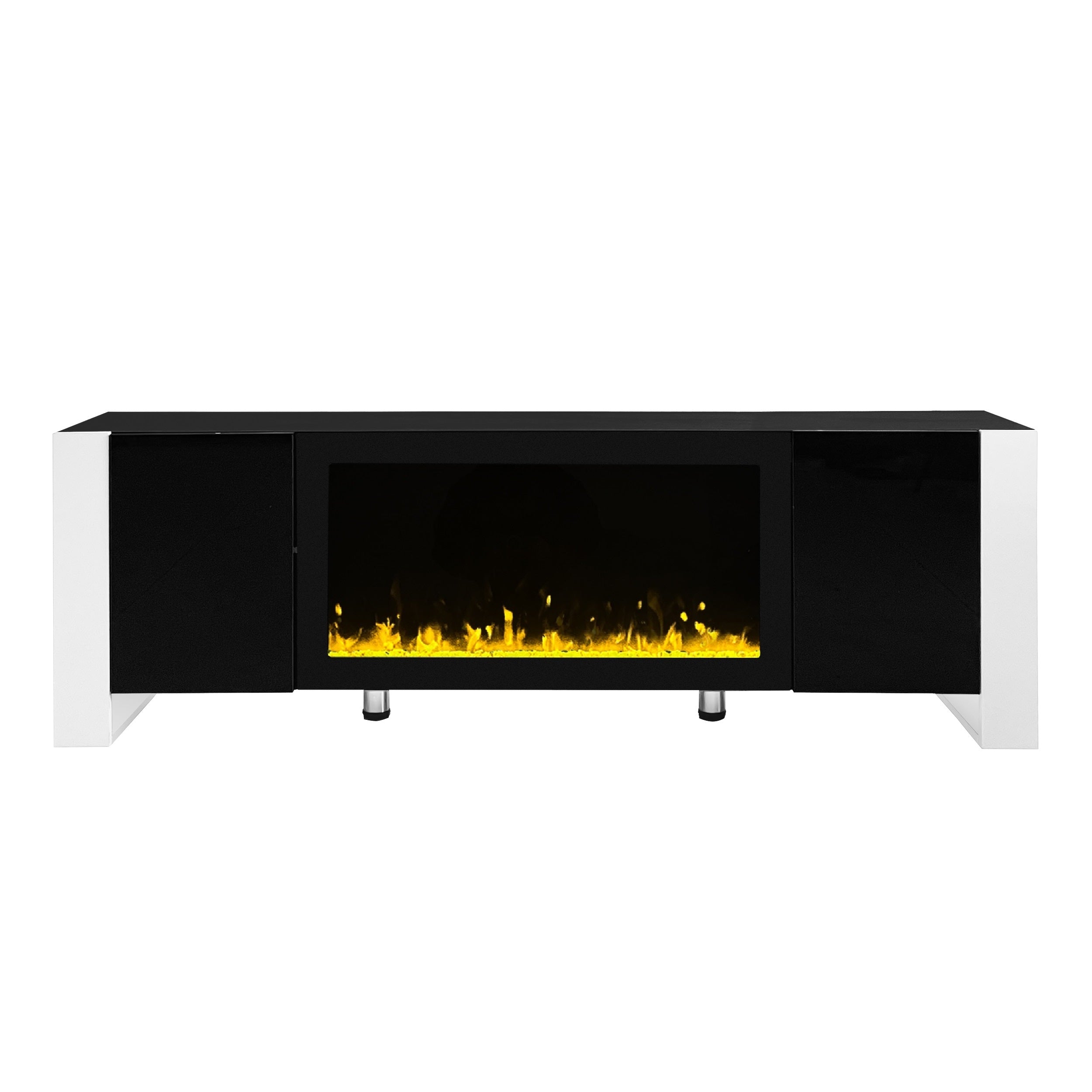 Modern TV Stand With 34.2' Non-Heating Electric Fireplace
