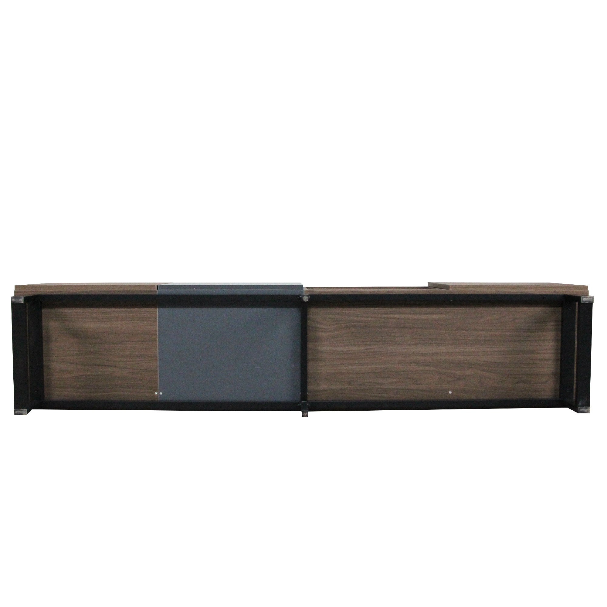Modern TV Stand With 3 Cabinets & Open Shelves