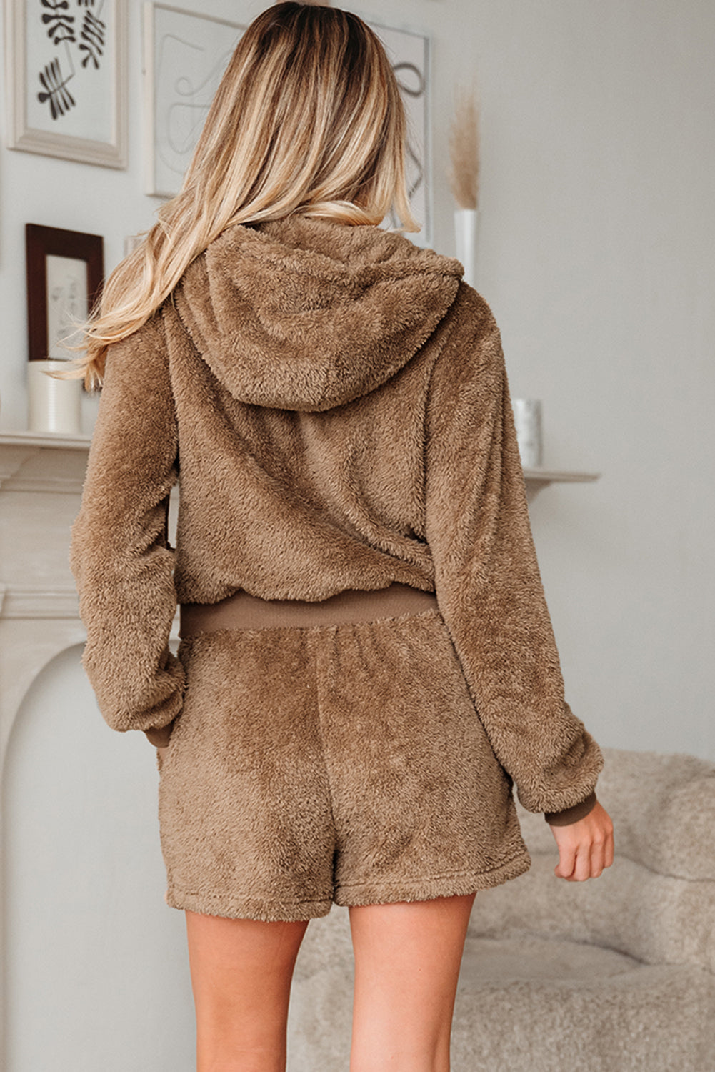 Verahara Up Hoodie Drawstring Shorts by Threaded Pear