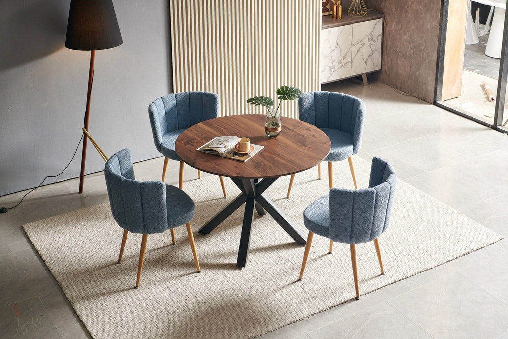 42.1" Mid-Century Dining Table for 4-6 People
