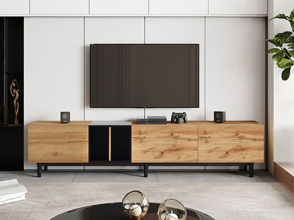Modern Natural Wood Color TV Stand