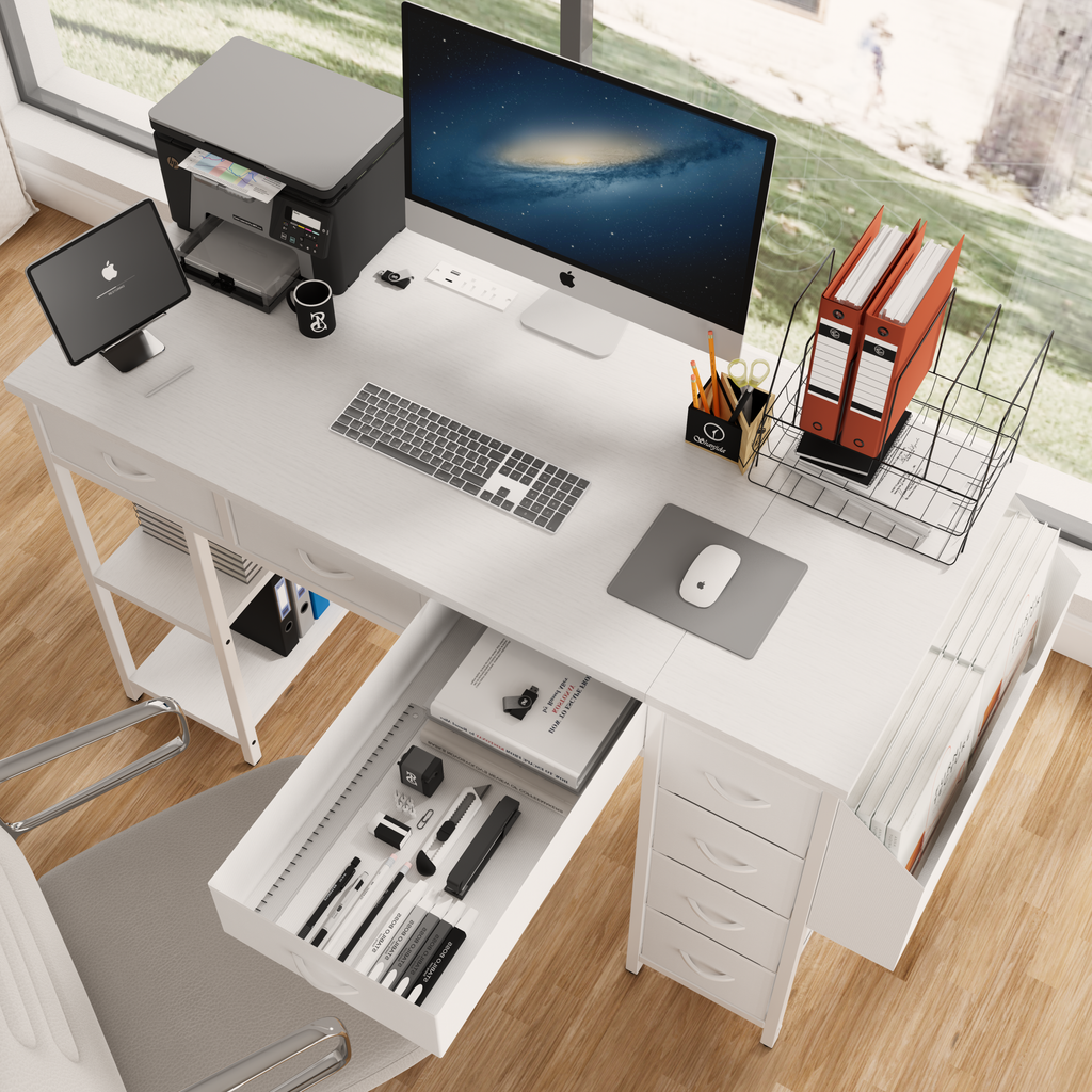 47' Computer Desk With Power Outlet