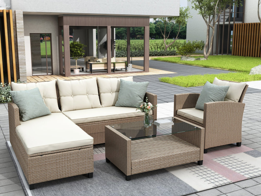 Set of 4 Piece Outdoor, Patio Furniture