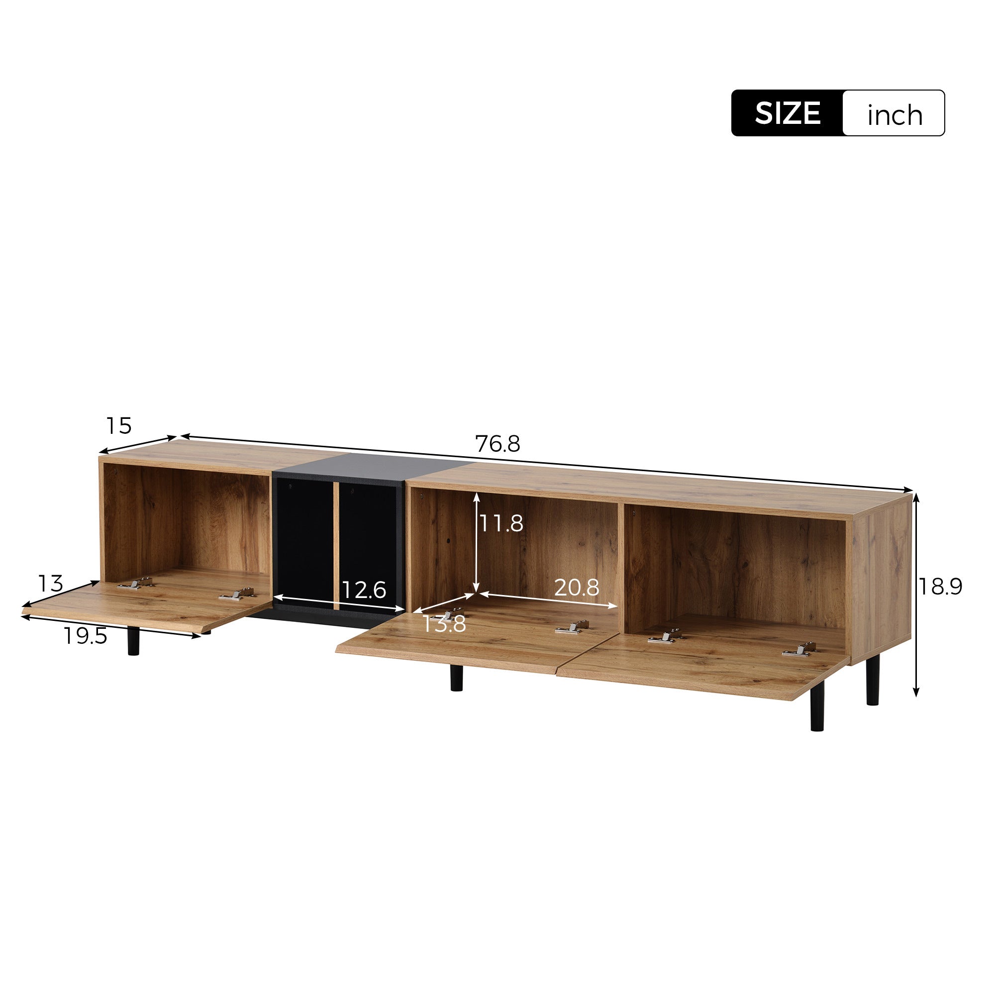 Modern Natural Wood Color TV Stand