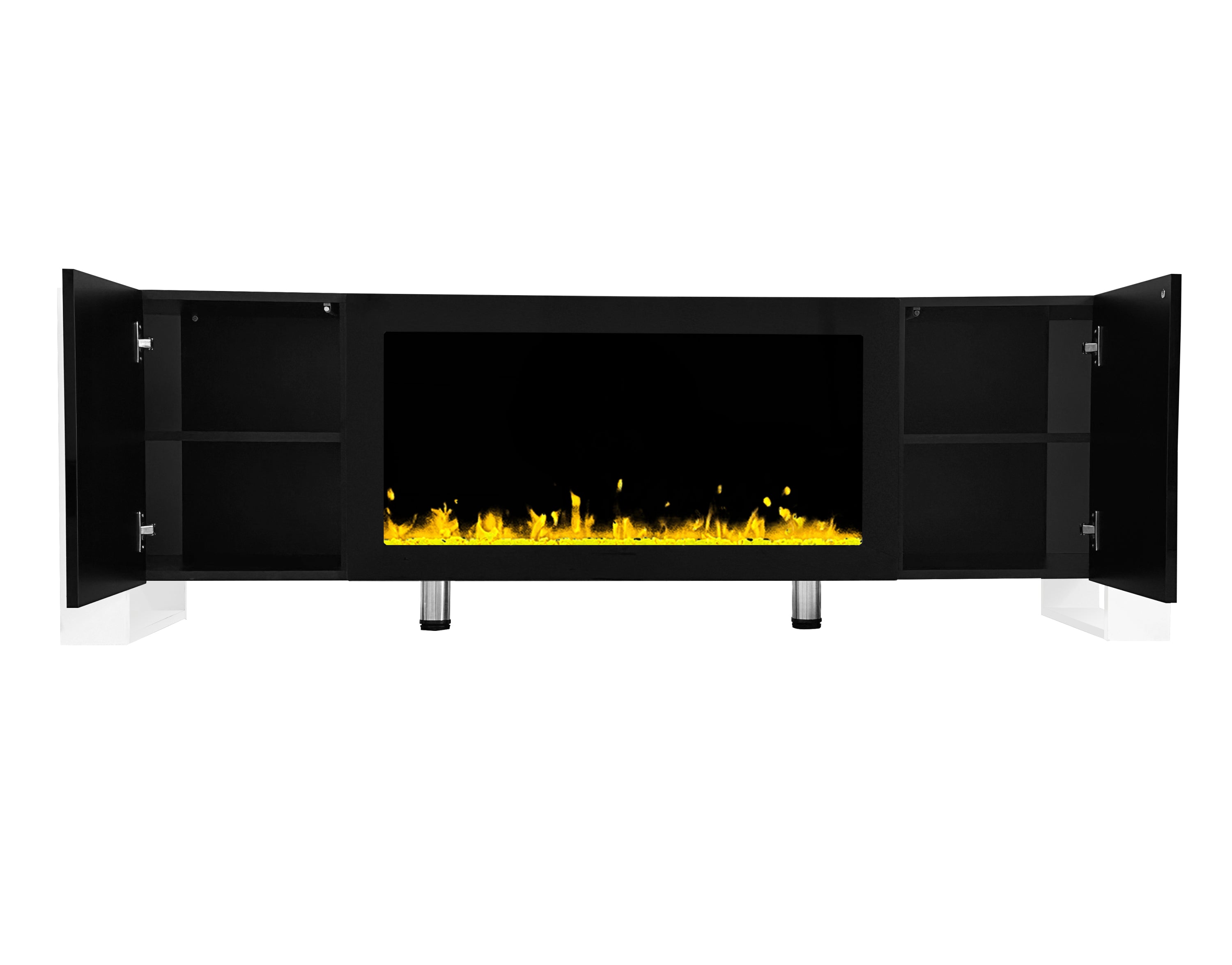 Modern TV Stand With 34.2' Non-Heating Electric Fireplace