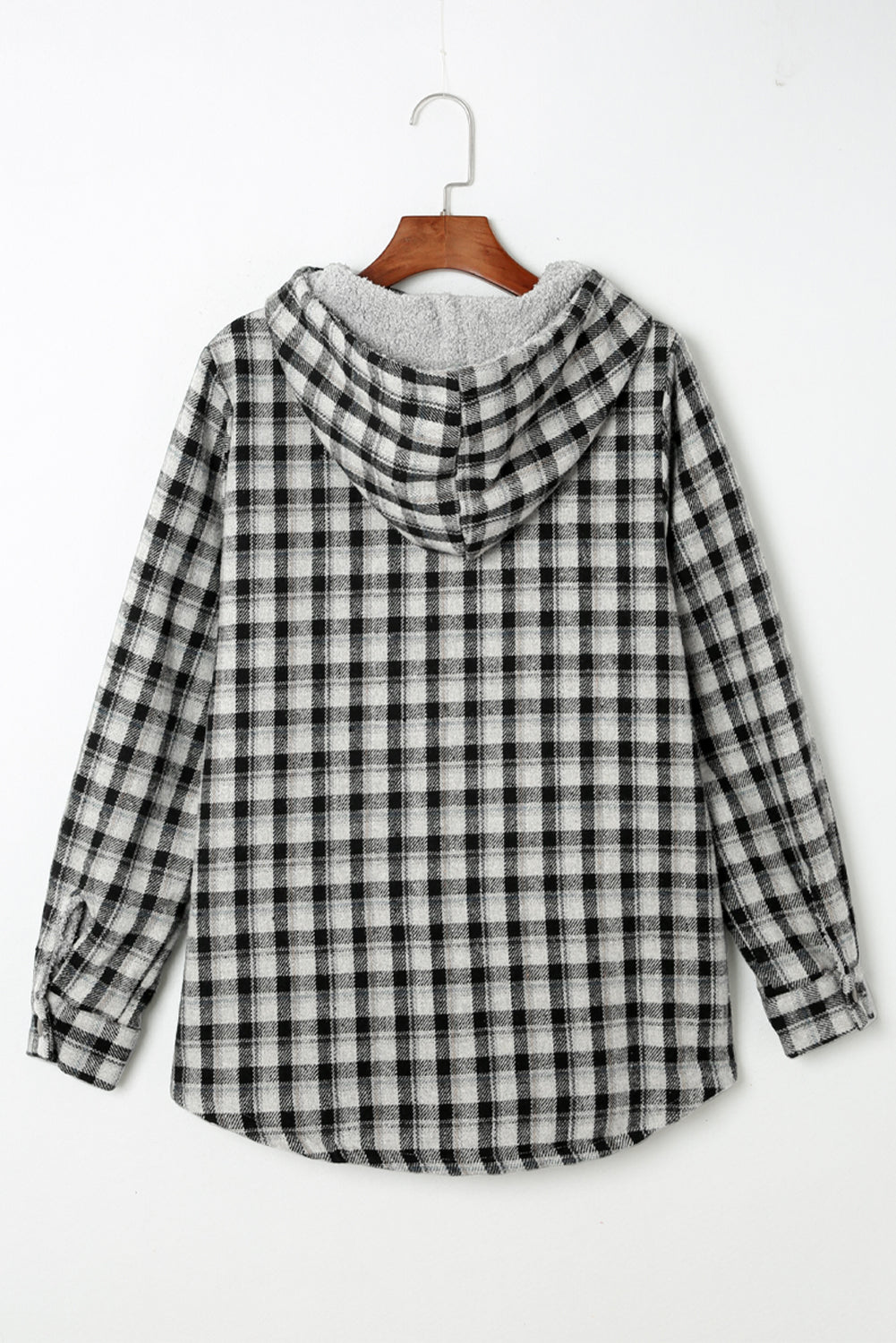 Evelyn Sherpa Lined Hooded Shacket - Threaded Pear