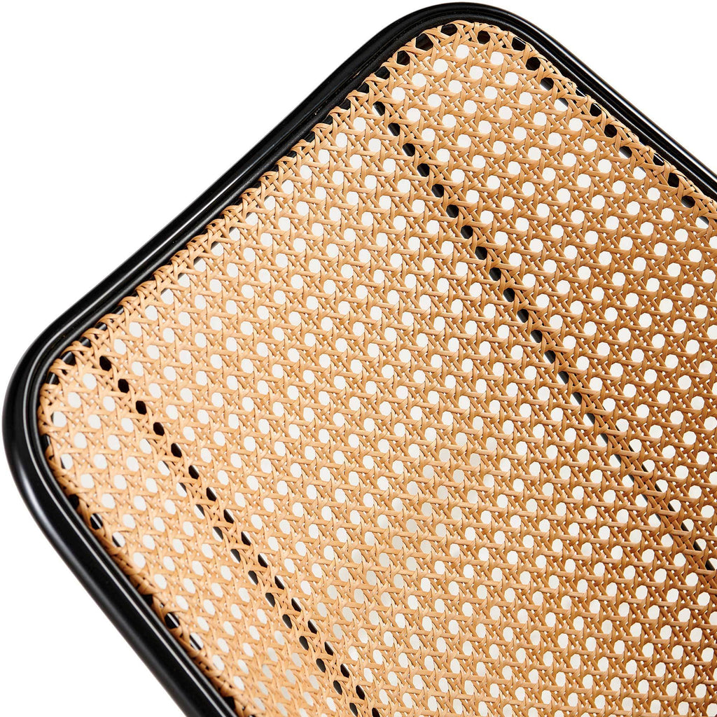 Set of Black Rattan Dining Chairs
