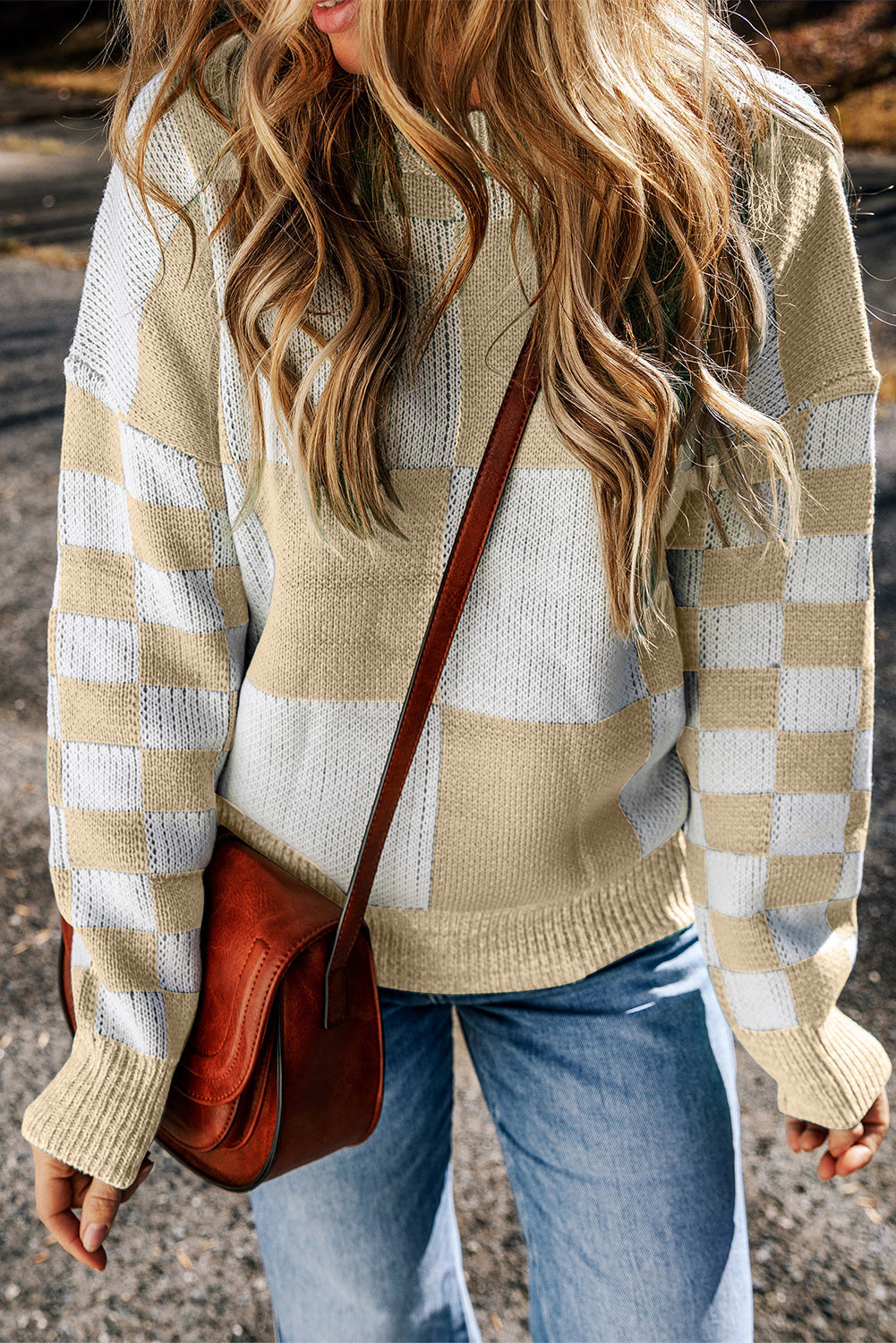 Abigail Print Drop Shoulder Sweater by Threaded Pear